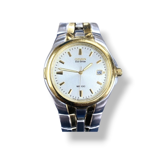 Womens Citizen Eco-Drive Watch WR100 Two Tone Stainless Steel Solar No Battery - Picture 2 of 4